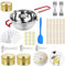 RIRIDAMAI Schmelztopf Kerzenwachs,Kerzen Selber Machen Set,Kerzen Schmelztopf,Kerzenherstellung Zubehör,Edelstahl Wachsschmelztopf,Diy Candle Making Kit,Kerzen Gießen Set,Kerzen Ziehen Set