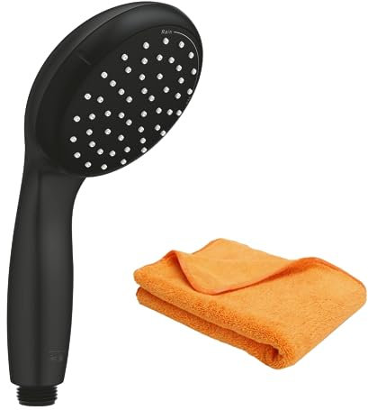 Pommeau de douche GROHE Vitalio Start 2 jets noir mat + microfibre
