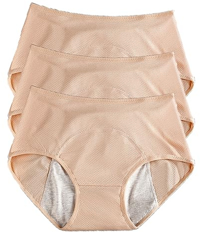 REUset Inkontinenzslip für Damen, 3 Stück, waschbar, atmungsaktiv, wasserdicht, Inkontinenzschutz für Damen