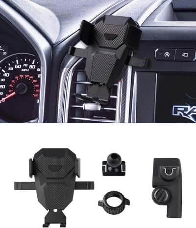 Karltys Kfz-Handyhalterung für Ford F-150 2015–2020, Zubehör F150, Handy-Halterung, Armaturenbrett, Lüftungsschlitz-Halterung für 10,2 - 17,8 cm große Handys, Freisprecheinrichtung, dicker