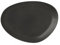 broste Copenhagen Essteller 'Limfjord', Steingut Dunkel Grey, Ø31Xw23Xh2Cm