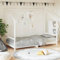 Gecheer Kinderbett Hausbett mit Schubladen Bettenhaus Spielbett Kinder Bett Kinderhaus Schwarz 80x160 cm Massivholz Kiefer