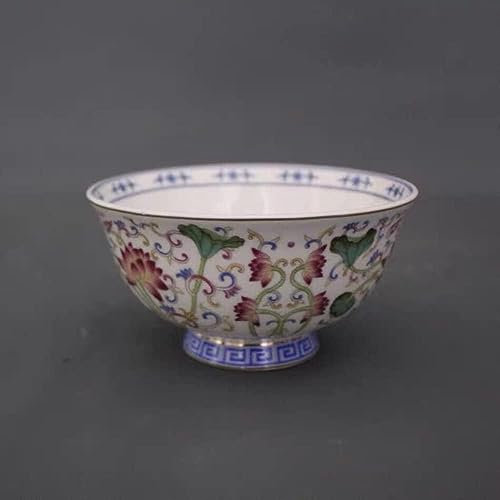 WEKIVA Keramikschüssel, Suppenschüssel, Reisschüssel aus Porzellan im antiken Palaststil, Breischüssel, Suppenschüssel, 16 cm, Lotusschüssel, Haushaltsdekoration, Kollektion, Porzellan