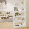 CKioict Eckvitrine Modernes Standregal Wohnzimmermöbel Bücherregal/Raumteiler Weiß 80x30x135 cm Holzwerkstofffür Wohnzimmer, Schlafzimmer, Büro