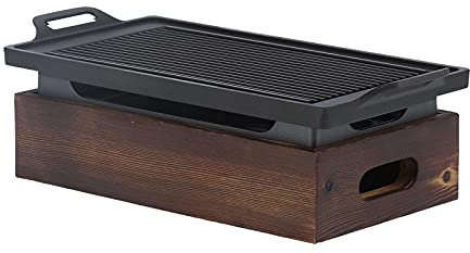 ANKROYU Bandeja Para Hornear Barbacoa Multifuncional, Sartén De Hierro Fundido Antiadherente Para Parrilla Coreana, Placa Para Barbacoa Sin Humo, Ideal Para Cocina Y Parrillada