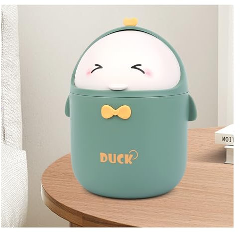 LOBVABA Mini Papelera Escritorio,Papelera Sobremesa,Cubo de Basura portátil Estilo Dibujos Animados Lindo,Bote De Basura De Escritorio,Cubo Basura para Cocina, Escritorio, Mesa del Tocador,Baño