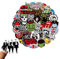 100 Stück Aufkleber Set,Rock Band Musik Anime Manga Elemente Aufkleber,Wasserfeste Vinyl Graffiti Stickers für Laptop Skateboard Koffer Helm Motorrad Auto Fahrrad Handy,für Kinder Teens Junge