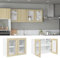 Homgoday Hängeschrank aus Glas, Sonoma-Eiche, 80 x 31 x 60 cm, aus mehrschichtigem Holz, Büro-Möbel, Schrank für das Büro, Aufbewahrungsschrank