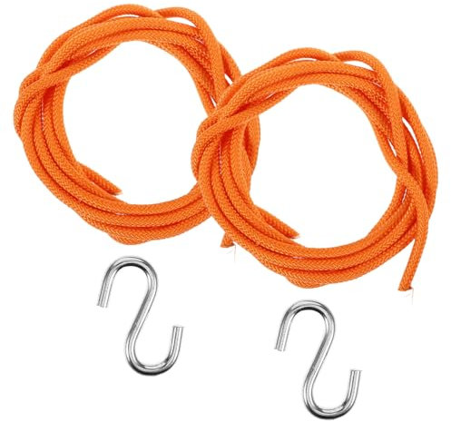 WOONEKY Schaukelseile Höhenverstellbar Hängemattengurte für Bäume Edelstahl und Nylon Leicht zu Montieren Universell für Hängematte und Hängesessel