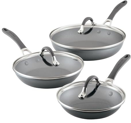 Circulon A1 Series Nonstick Induction Frying Pan Set, 6-Piece, Graphite