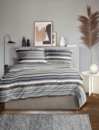 Irisette Satin-Bettwäsche | Bettbezug 140 x 200 cm | Kopfkissenbezug 70 x 90 cm | Modell: Henri