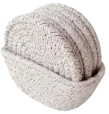 QOKLIYUI Porta Vasos para Escritorio, tamaño Absorbente, 11 Cm de diámetro, Posavasos para Escritorio, Portavasos para Escritorio, 6 uds, Lino