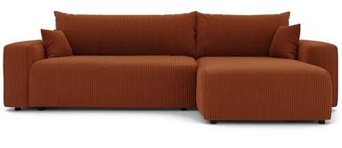 GREKPOL Sofa mit Schlaffunktion 278x145 Sofa 3 Sitzer XL - Ecksofa mit Schlaffunktion und Bettkasten - Schlafsofa mit Bettkasten - Wohnzimmer Couch