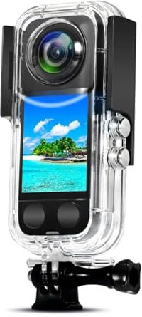SYACHI Wasserdichtes Gehäuse für Insta360 X3 Action-Kamera, Tauchgehäuse Unterwassergehäuse Schutzhülle für Insta360 ONE X3 Panoramakamera, 40M/131FT Unterwassergehäuse für Tauchen, Surfen, Schwimmen
