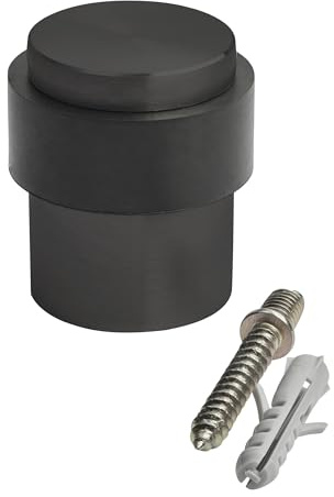 SOTECH 5 Bodentürstopper THOR Höhe 40 mm echt Edelstahl massiv | schwarz pulverbeschichtet Türstopper für Bodenmontage