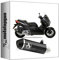 pot echappement approuve open arrow urban en aluminium noir avec embout en acier noir compatible avec yamaha xmax x-max 125 2018 2019 2020 mototopgun 53526ann + 53073mi