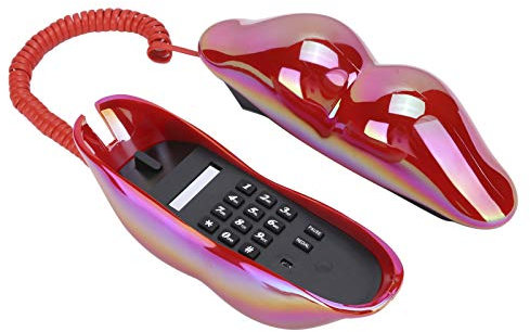 Lustige Lippenformelektroplikationstelefon für Einzigartige Wohndekoration ABS -Material (Big Rot elektroplieren)