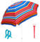 JAMAX Sombrilla Playa Grande 180 cm Inclinable Antiviento con Protección UV25+, Fibra de Vidrio, Mástil Aluminio y Bolsa Almacenaje (Colores)