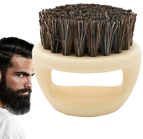 Bartbürste für Männer - Borsten-Design, Wikingergriff, tragbares | Pflegewerkzeug | Bartpflege Geschenk für Vater