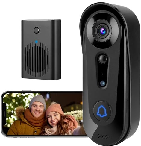 Eaula Videns Video Doorbell Camera Wireless with AI Detection - Night Vision, PIR Motion Alerts, Built-In Chime, IP65 Weatherproof, cloud storage (J3)