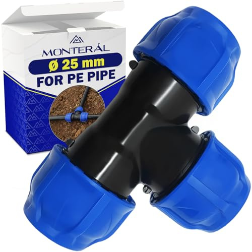 Raccordo a T Ø 25 mm a Gomito 90° in Polipropilene PP per il Collegamento di Tubo Polietilene PE - MONTERAL