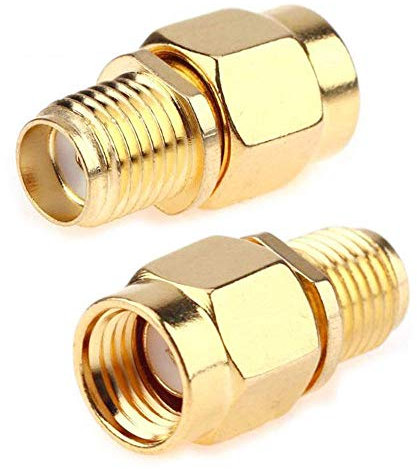 TengKo Coaxial Coax Adapter SMA Female to RP-SMA Male Jack Adapter SMA Male Plug to SMA Female Connector for WiFi Antenna Repeaters Radio Signal Extension Cable (2 Pack)