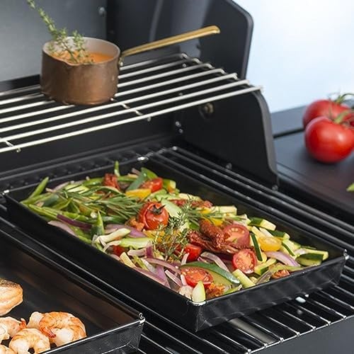 Durandal Plat de cuisson barbecue et four petit modèle - Noir