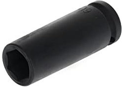 GEDORE red Impact wrench socket, Socket, 1/2 12.5 mm drive, Hex, AF 19 mm, Long, Machine-operated, Automotive, R63001916