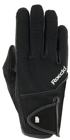 Roeckl Sports Reithandschuh Milano, Freizeit Sommer Handschuh, Schwarz 8.5