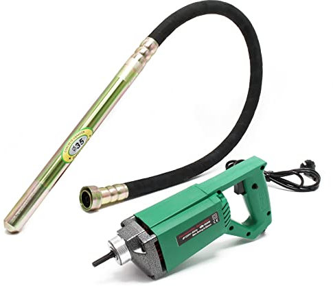 WilTec Vibreur à béton 800W Aiguille vibrante Incluse de 150 cm avec Arbre Flexible Outil Manuel électrique