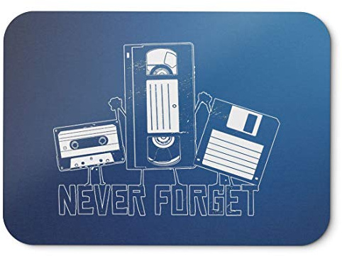 BLAK TEE Cute Cassette Friendship Mouse Pad 18 x 22 cm in 3 Colours Blue