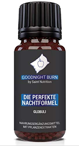 Saint Nutrition® Goodnight F-BURN Globuli - Vegan & schnell für Männer & Frauen - Hochdosiert mit Garcinia Cambogia & Grüner Kaffee