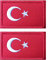 2 Stück AliPlus Türkiye Türkei Flagge Patches bestickt Tactical Military Moral Patch Applique Fastener Hook and Loop
