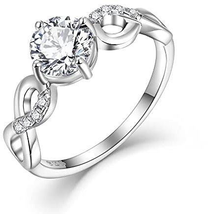 Starchenie Versprechen Ring 925 Sterling Silber Geburtsstein Unendlichkeit Ringe für Damen