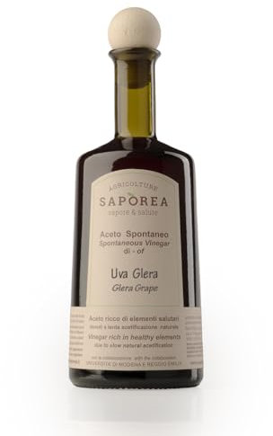 Vinaigre Spontané de Glera, le raisin Prosecco produit avec une acétification naturelle lente sans machines et sans additifs chimiques 0,5 Lt