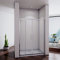 Acezanble Porte de douche coulissante 120x190cm en niche, 5mm verre transparent sécurit répondant à la norme EN 12150 4 verres