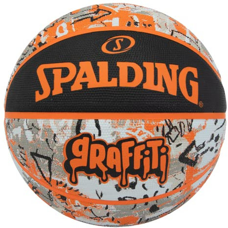 United Sports 84519Z Unisex – Erwachsene Spalding Graffiti Sz5 Ball, Orange, 5
