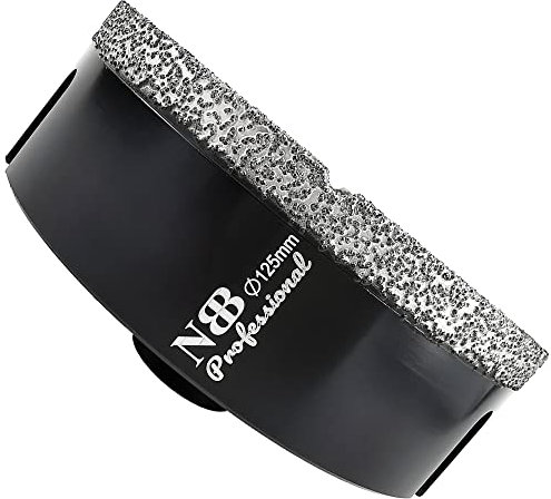 NBB vakuumgelötete Diamant lochsäge mit M14 zum professionellen Trocken- oder Nass bohren auf hartem Porzellan, Keramik, Fliesen, Granit, Marmor, schnell, langlebig, für Winkelschleifer (125mm)