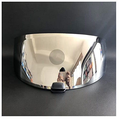 Motorradhelm Visierlinse, Kompatibel Mit Dem HJ-31-Helm-Visier Kompatibel Mit H-JC I70 I10. Motorradhelm Gläser Motorrad Helm Nachtsicht Visier (Color : Silver)