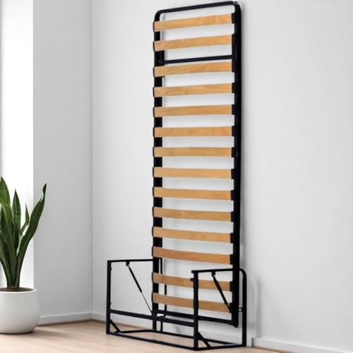 Wallbedking Classic Wall Bed & Murphy Bed – Space Saving Fold Down Bed Frame with Steel Frame & Lifetime Protection – Vertical Small Single 76 x 190 cm (2ft 6in x 6ft 3in)