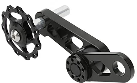 Socobeta Tendicatena a Singola velocità Tendicatena per Bicicletta Pieghevole in Lega di Alluminio Tendicatena per Bicicletta per Bicicletta(Nero)