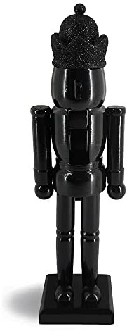 Nutcracker Ballet Gifts Nussknacker-Figuren aus Holz, Dekoration, Weihnachten, Urlaub, Heimdekoration, 30,5 cm, massives Schwarz