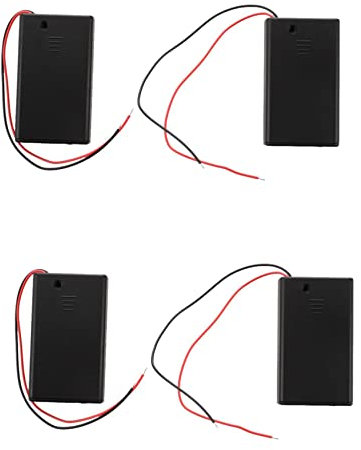 KVSERT Lot de 4 boîtiers pour 3 piles AAA 4,5 V avec interrupteur marche/arrêt