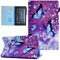 AUSMIX for Amazon Kindle Fire HD 8 Case & 8 Plus Tablet Case (12th/10th Generation, 2024/2022/2020 Release), Premium PU Leather Folio Case Slim Smart Cover with Auto Wake/Sleep, Purple Butterfly