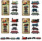 Bekecidi 4 Sets Mini Simulierter Retro Dampfzug, 16 Teiliges Kinderauto zum Zurückziehen, Kinderspielzeug Geschenkset Zugmodell Spielzeugdekoration für Jungen und Mädchen