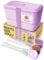 Umami Lunchbox Erwachsene, Verschachtelbar Auslaufsichere Bento Box mit 4 Bestecke & Fächern, Brotdose Erwachsene, Salatbehälter To-Go, Lunch Box für Picknick/Büro, Lavendelviolett, 1500 ml