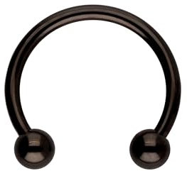 OTHER Piercing Nasenpiercing Hufeisen Septum Ohrpiercing Lippenring Nase Lippe Ohrring Nostril Conch Daith Helix Rook Tragus Lobe Body Piercing Schmuck Piercings Schwarz 1,2 x 6 mm