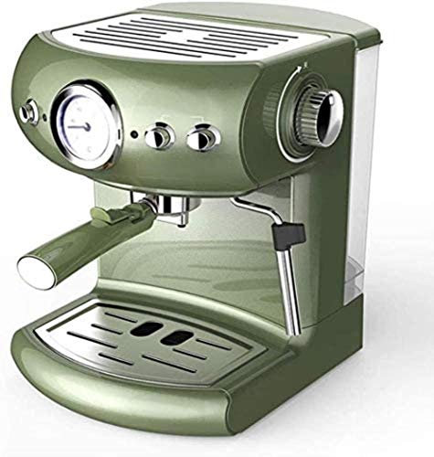 XiVue Cafetera Italiana doméstica 19bar Cafetera Espresso Bomba semiautomática Doble presión Retro 220v Diseño Visualización Temperatura Control Verde