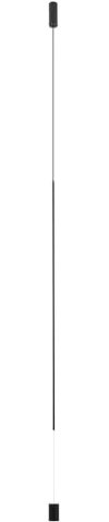 Licht-Erlebnisse LED Hängelampe schmal Ø 5,5 cm H: 2,2-3 m XXL verstellbar Schwarz 4000 K 700 lm Metall Pendelleuchte Esszimmer Wohnzimmer Küche