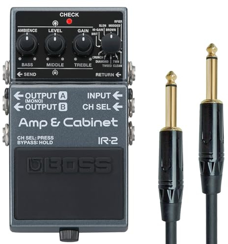 Boss IR-2 Amp & Cabinet Modeler und Boxensimulation mit keepdrum Klinkenkabel